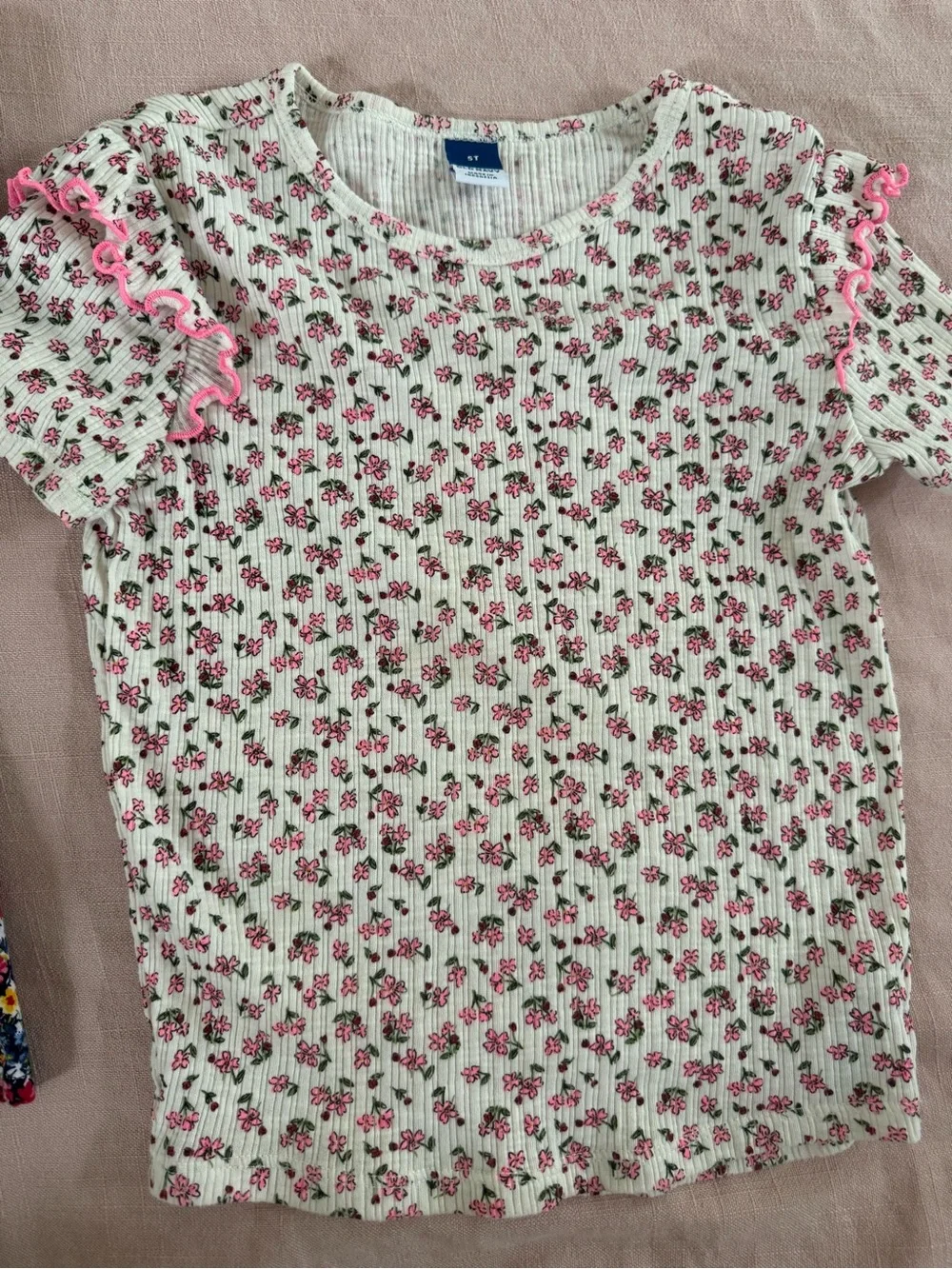 Bundle of two Old Navy toddler girl tops, floral shirts